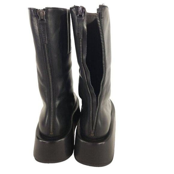 Marsell Piattaforma Boots Size 38 US 8 Womens Black Leather AS-IS $1525 - Picture 7 of 11